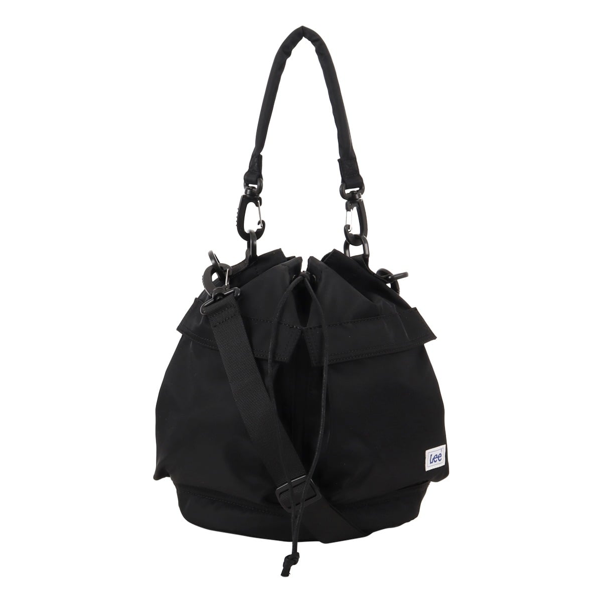Lee リー ショルダーバッグ 巾着バッグ 2WAY ナイロン レディース 320-1395 KB-01 ハンドバッグ 手提げバッグ 斜め掛け ブラック