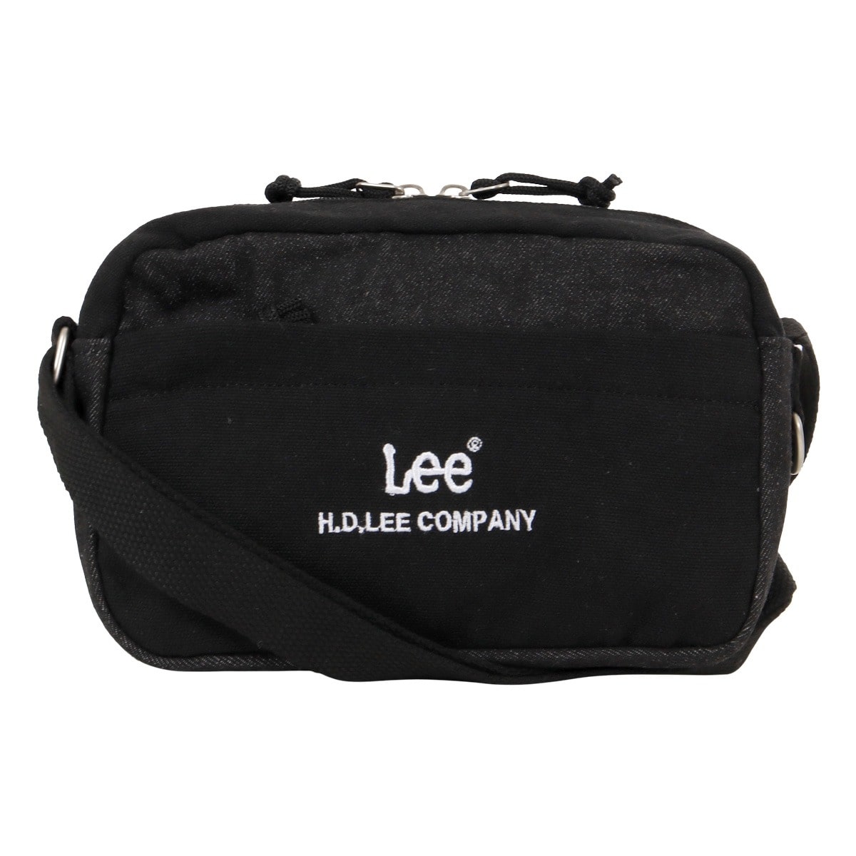 Lee リー ショルダーバッグ キャンバス デニム レディース メンズ 320-1401 ミニショルダー ポシェット 横型 ブラック