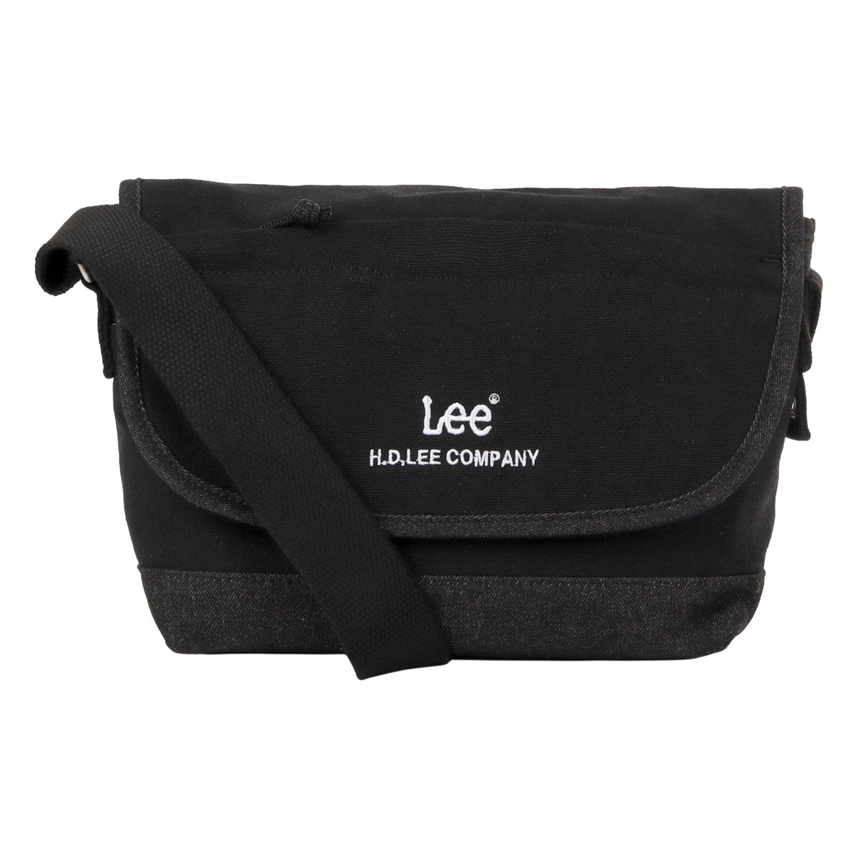Lee リー ショルダーバッグ キャンバス デニム レディース メンズ 320-1403 メッセンジャーバッグ ブラック