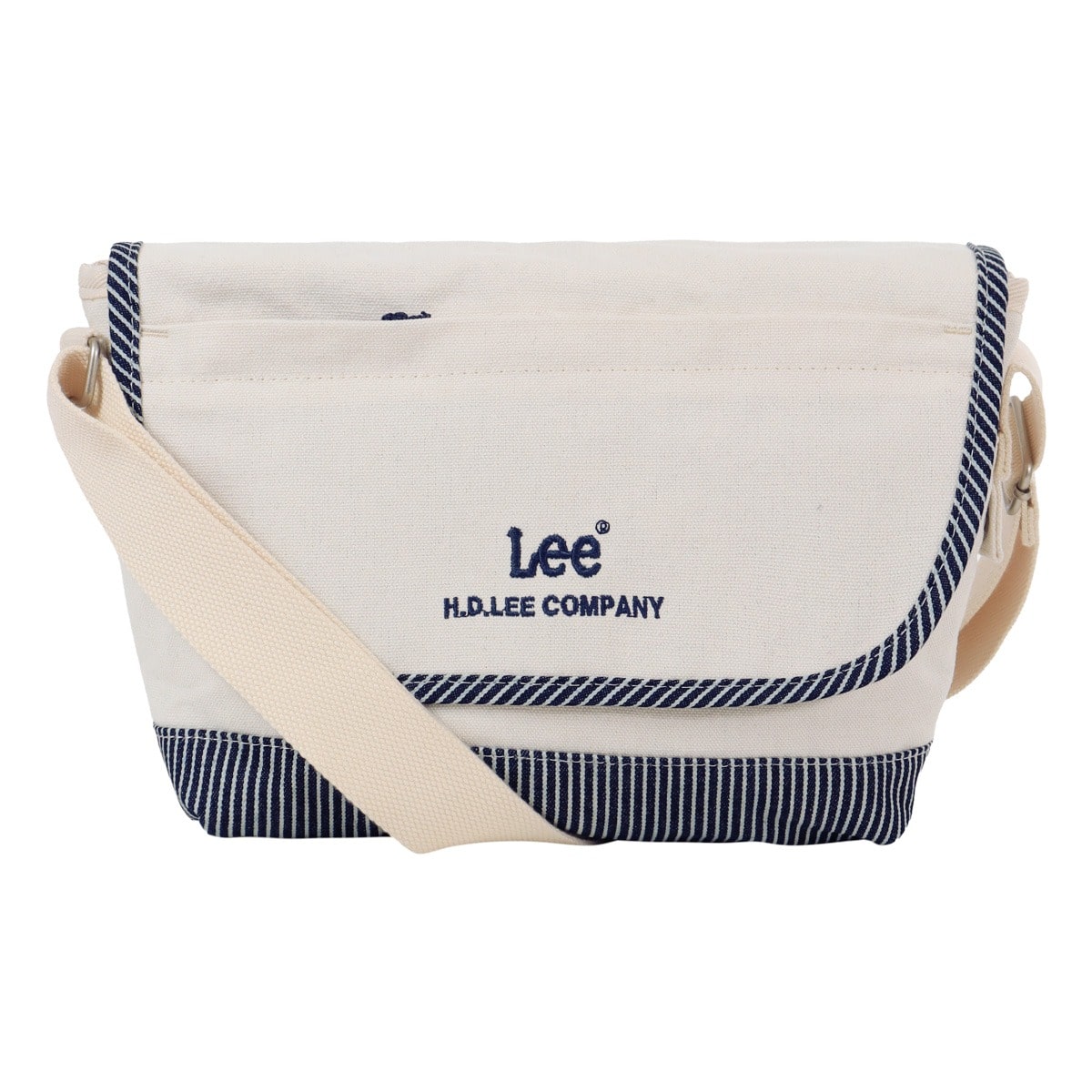 Lee リー ショルダーバッグ キャンバス デニム レディース メンズ 320-1403 メッセンジャーバッグ ホワイト/ネイビー