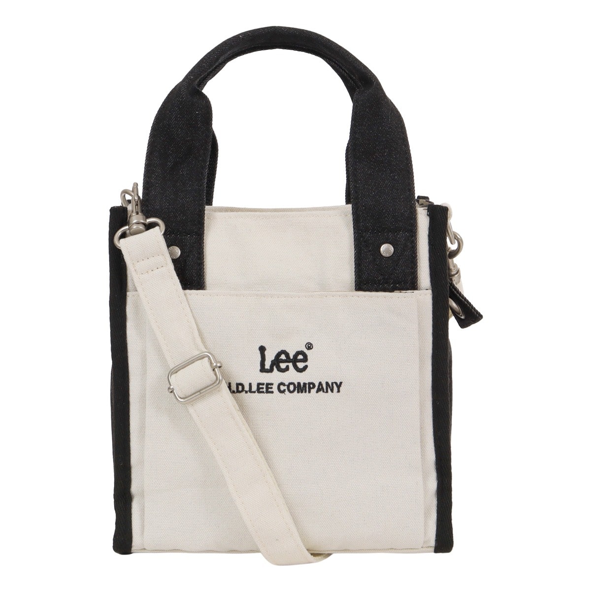 Lee リー ミニトート 2WAY キャンバス デニム レディース メンズ 320-1404 ショルダーバッグ ハンドバッグ ランチトート ブラック/ホワイト