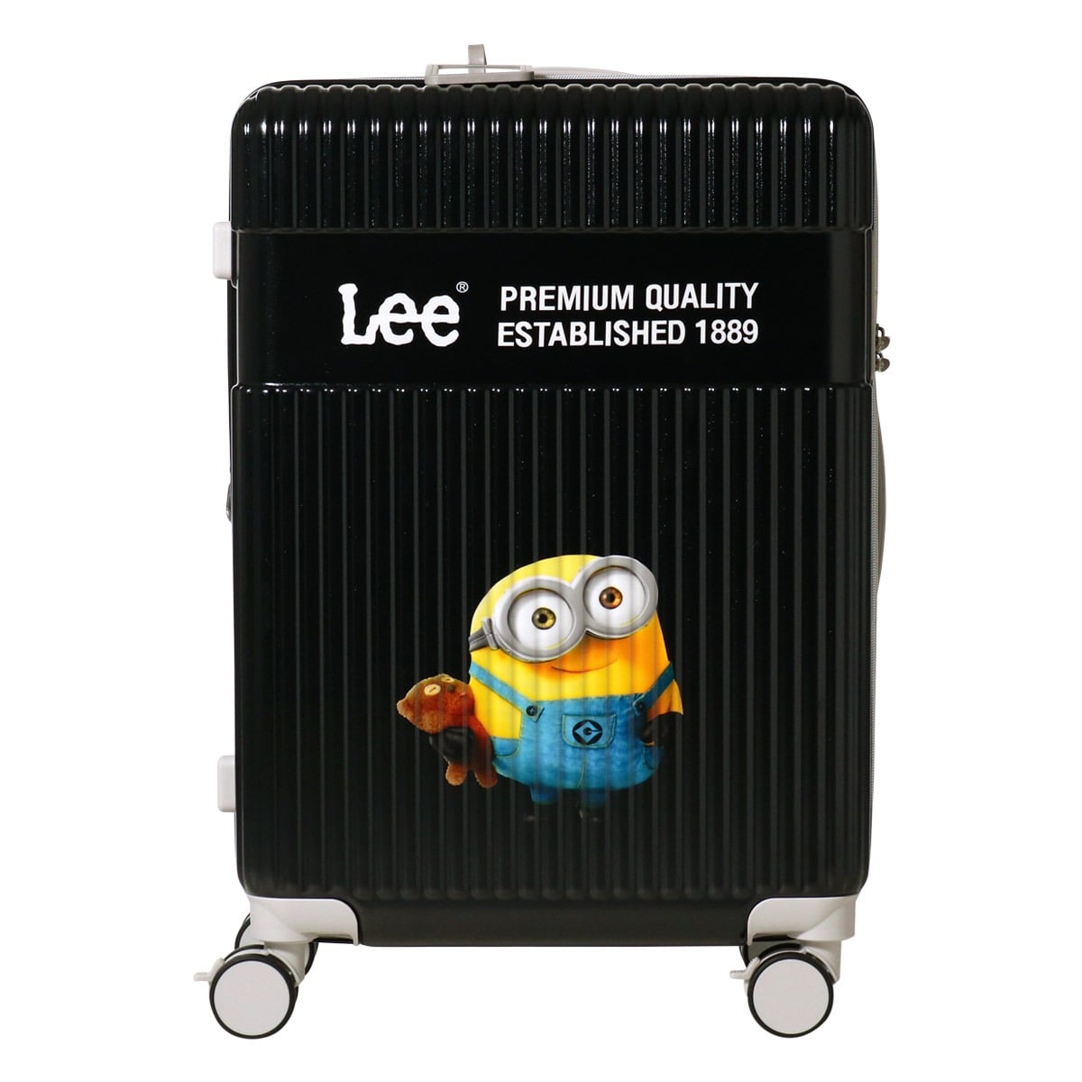 Lee リー ミニオン スーツケース キャリーバッグ TSAロック 52L 58L 62cm 3.6kg 320-30001 MINIONS エキスパンダブル ハードキャリー ストッパー付き ブラック 【01】ブラック -