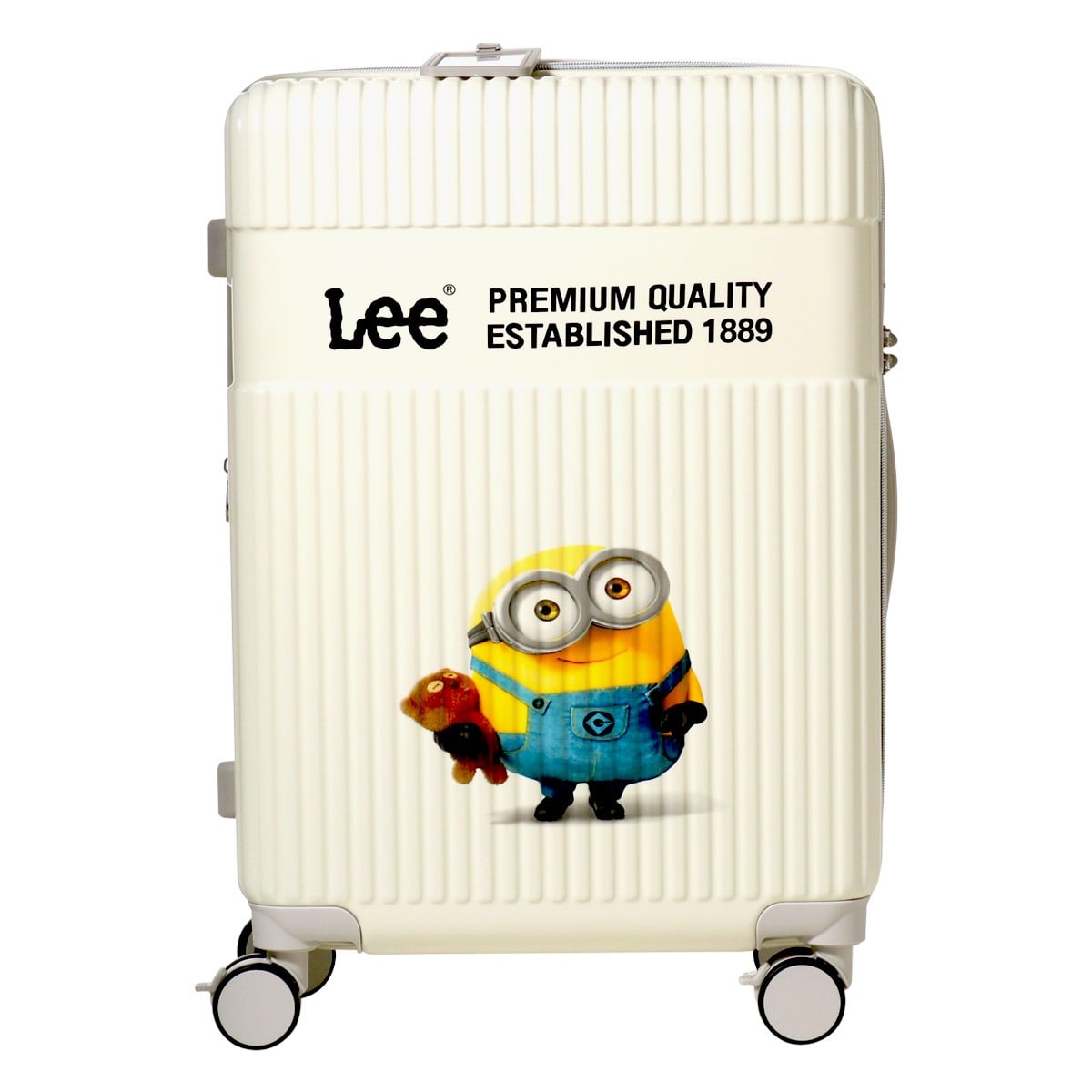 Lee リー ミニオン スーツケース キャリーバッグ TSAロック 52L 58L 62cm 3.6kg 320-30001 MINIONS エキスパンダブル ハードキャリー ストッパー付き ホワイト