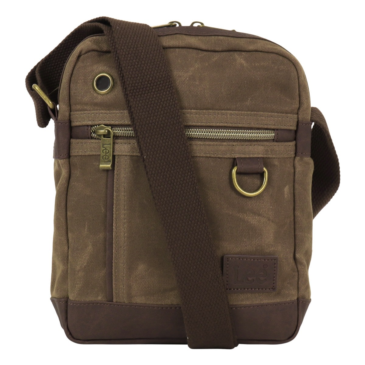 Lee リー ショルダーバッグ 縦型 メンズ レディース 320-4030 crash ミニショルダー ヴィンテージ風 チョコ