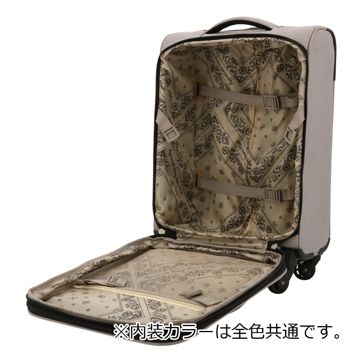 Lee リー スーツケース キャリーバッグ 機内持ち込み 41L 47cm 2.6kg フロントオープン 320-9030 19インチ sonic エキスパンダブル ソフトキャリー デニム調 撥水 ブラック 【01】ブラック -