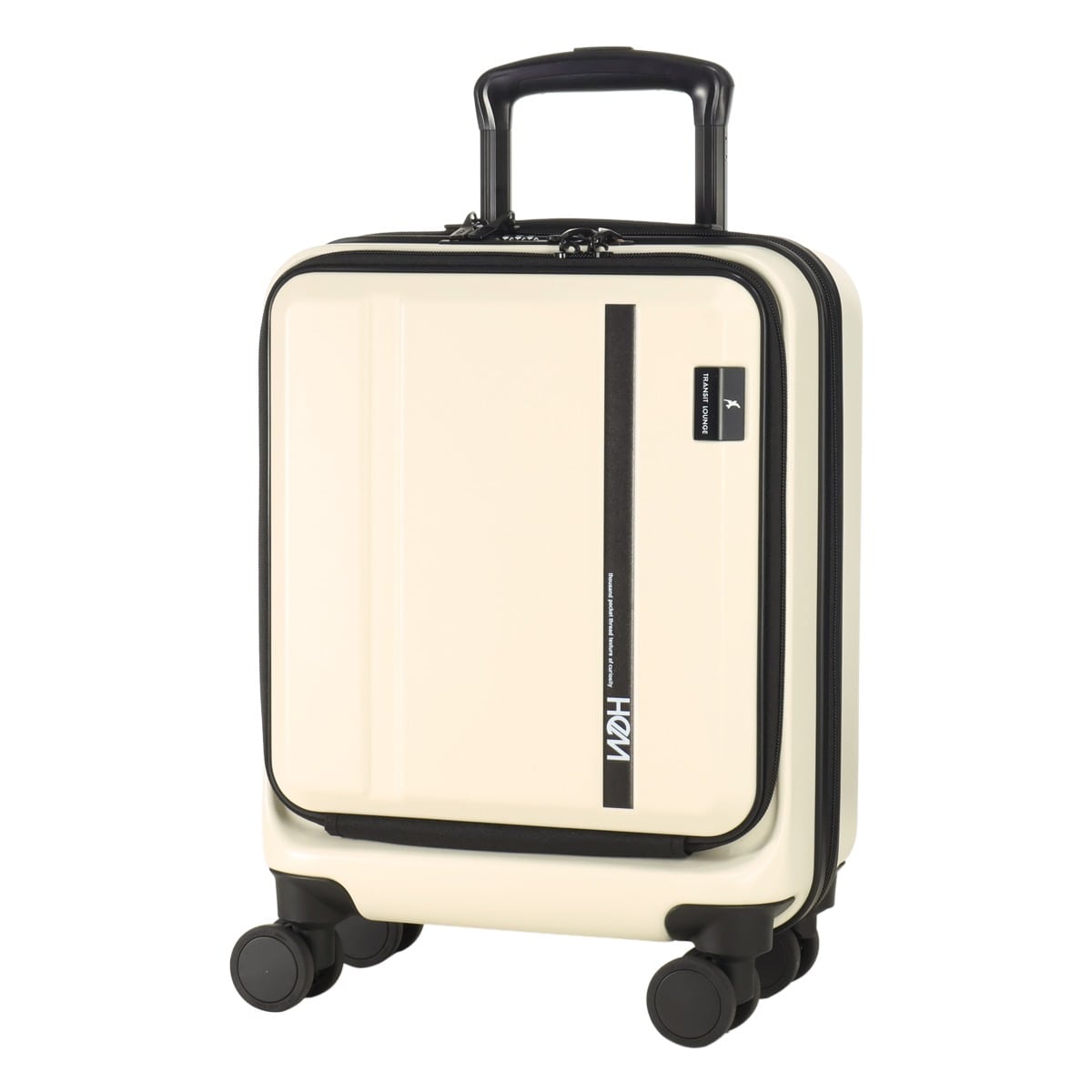 TRANSIT LOUNGE トランジットラウンジ HeM ヘム スーツケース 機内持ち込み TSAロック 21L 40cm 2.9kg キャリーケース キャリーバッグ 39-5120 フロントオープン コインロッカー対応 静音キャスター ハードキャリー ファスナー 4輪キャリー アイボリー