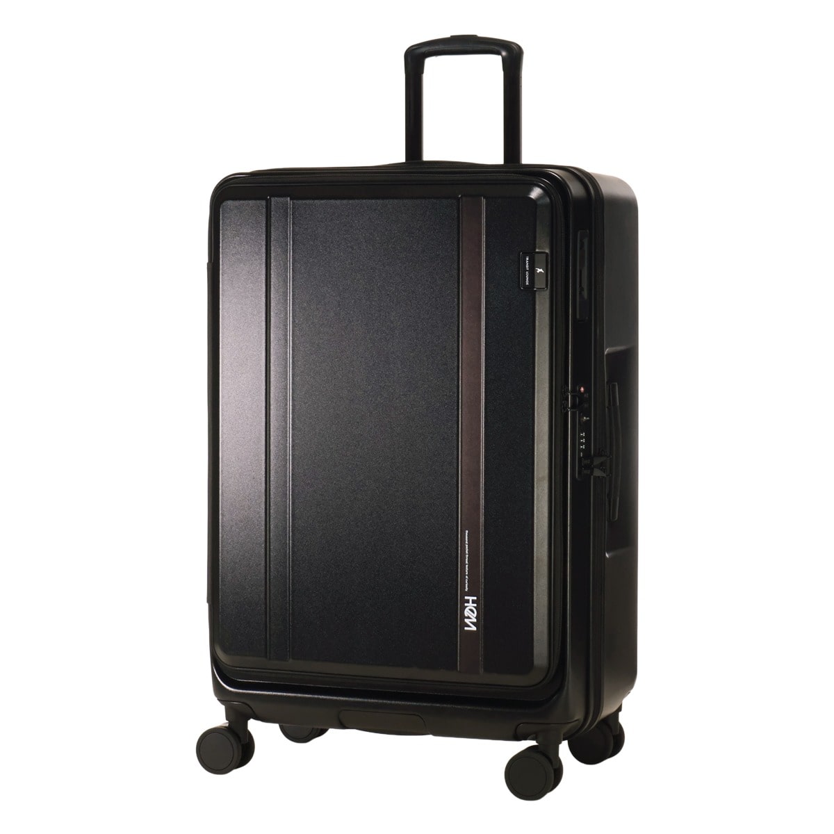 TRANSIT LOUNGE トランジットラウンジ HeM ヘム スーツケース TSAロック 93L 69cm 5.8kg キャリーケース キャリーバッグ 39-5123 フロントオープン 静音キャスター サイドフック ボトムハンドル ハードキャリー ファスナー 4輪キャリー ブラック