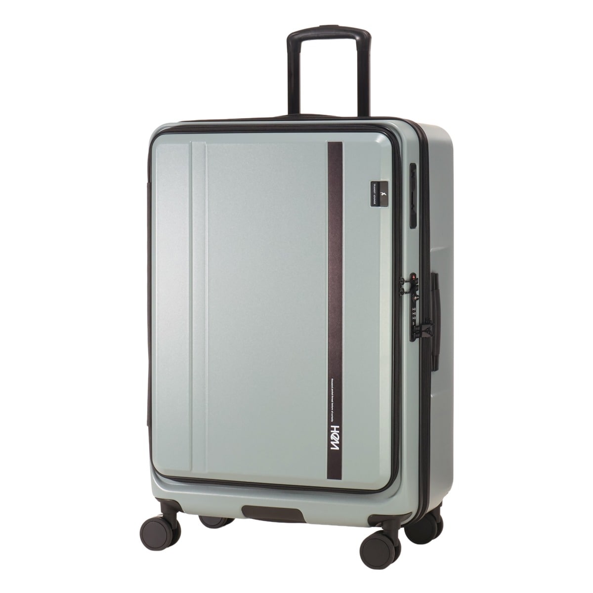 TRANSIT LOUNGE トランジットラウンジ HeM ヘム スーツケース TSAロック 93L 69cm 5.8kg キャリーケース キャリーバッグ 39-5123 フロントオープン 静音キャスター サイドフック ボトムハンドル ハードキャリー ファスナー 4輪キャリー ブルーグレー