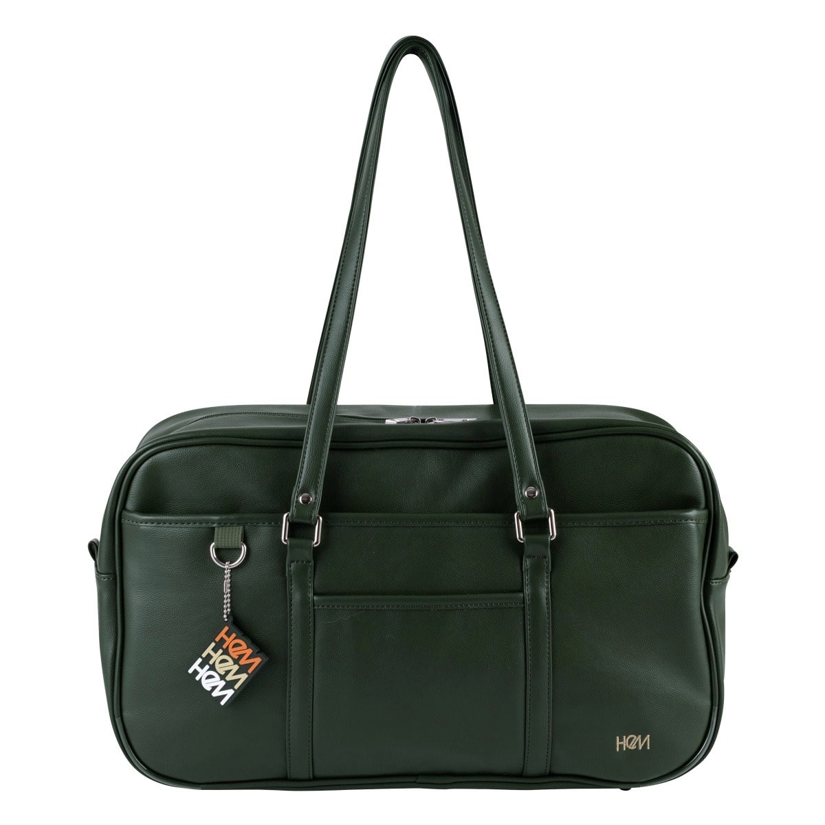 HeM ヘム トートバッグ 39-7200 ベスティー スクール 通学 モスグリーン×ベージュロゴ