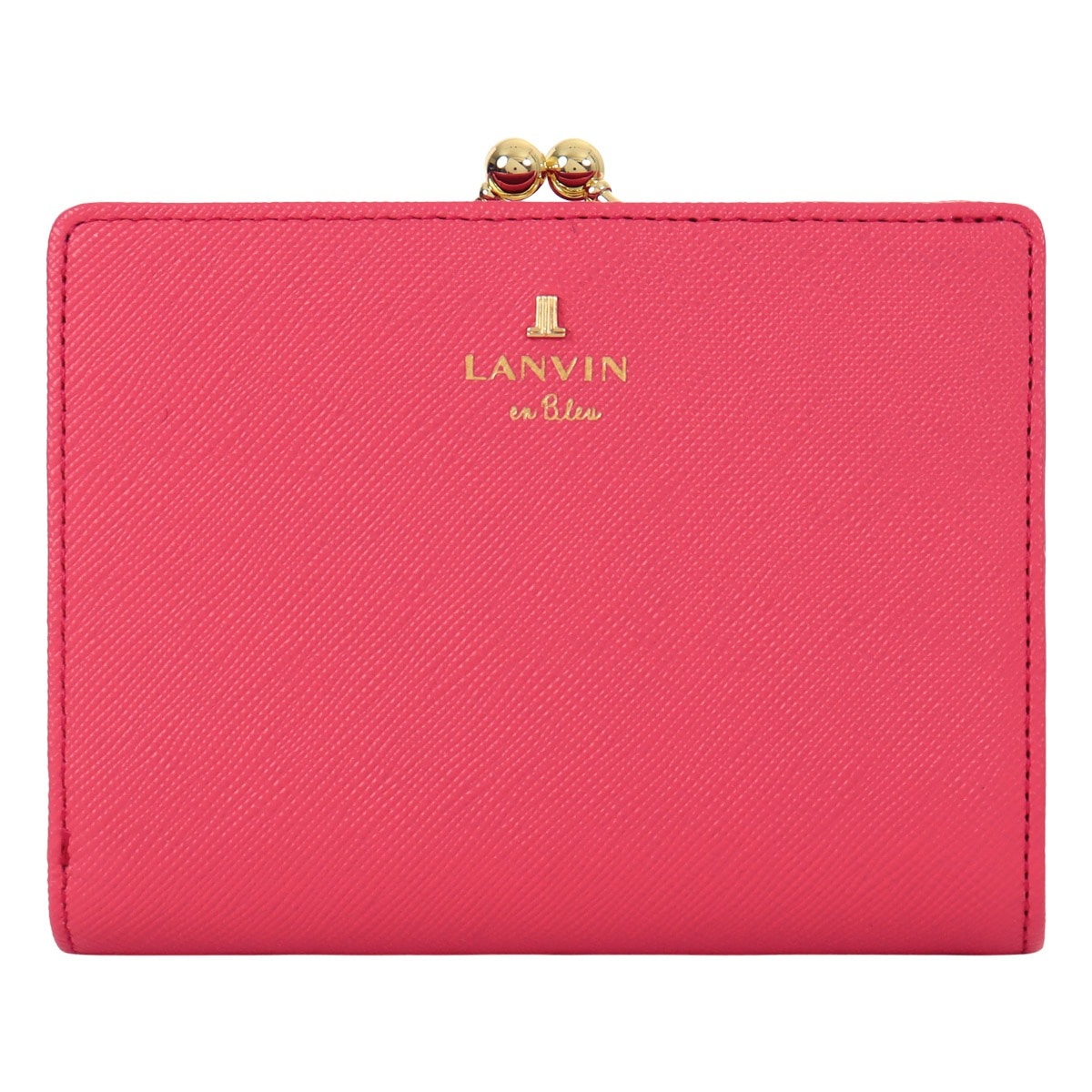 LANVIN en Bleu ランバンオンブルー 二つ折り財布 がま口 本革 レディース リュクサンブール 482818 ミニ財布 牛革 レザー ベリーピンク
