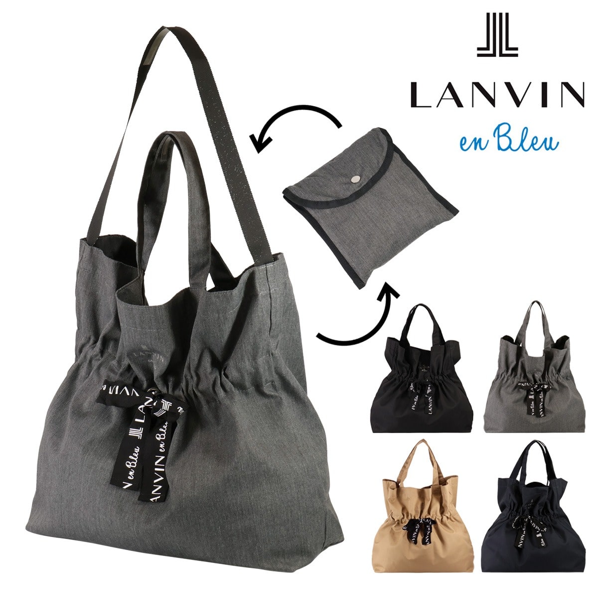 LANVIN en Bleu ランバンオンブルー エコトートバッグ 483300 サリー ブラック