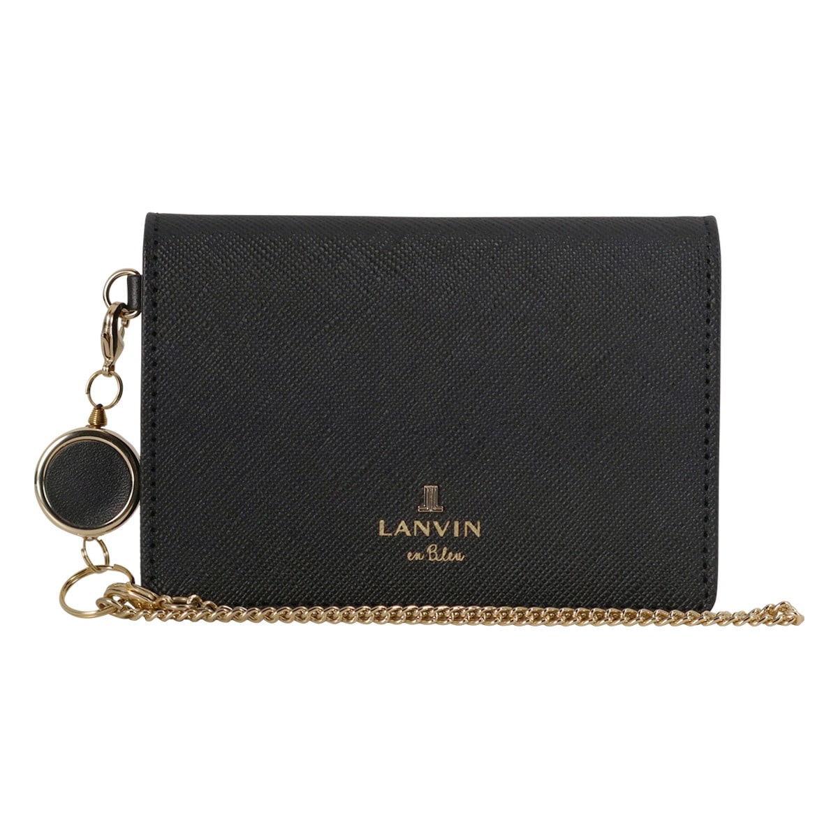 LANVIN en Bleu ランバンオンブルー 三面パスケース 484781 リュクサンブール ブラック 当社限定カラー