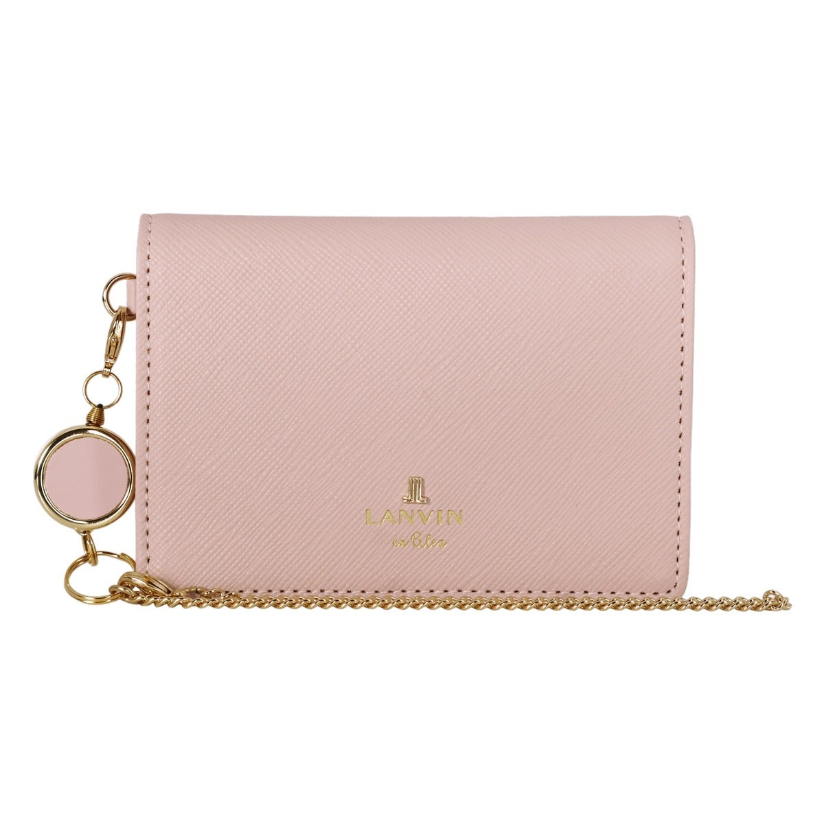 LANVIN en Bleu ランバンオンブルー 三面パスケース 484781 リュクサンブール ペールピンク