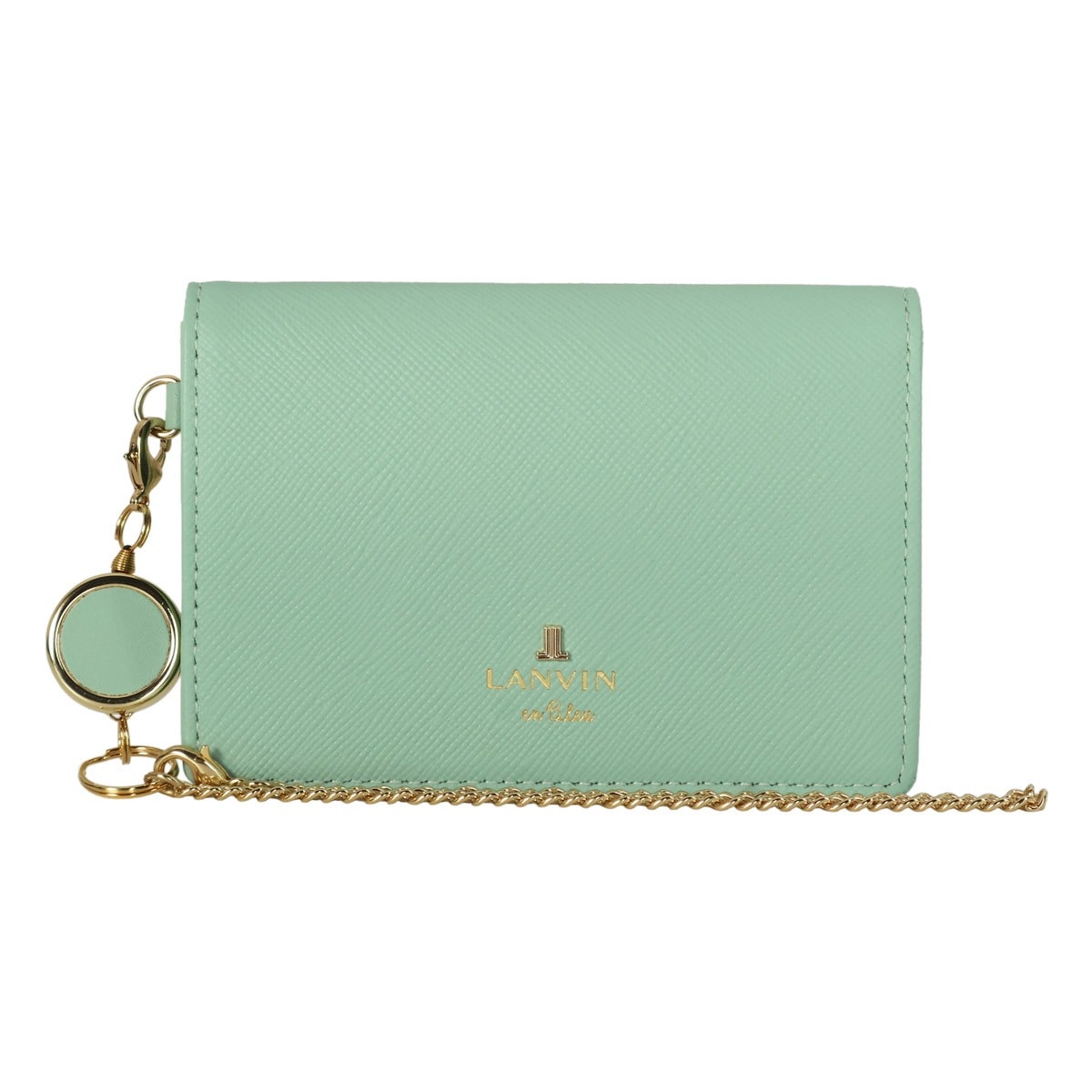 LANVIN en Bleu ランバンオンブルー 三面パスケース 484781 リュクサンブール ミント