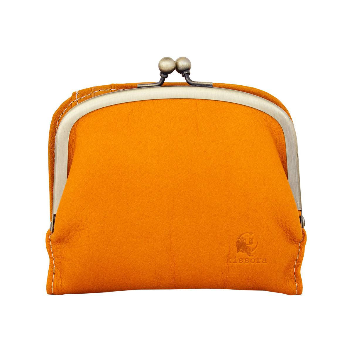 kissora キソラ 二つ折り財布 レディース 本革 KIPT-080 Celazole セラゾール がま口 マスタード