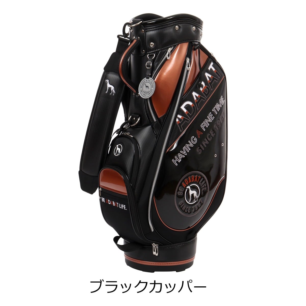 【新品未使用】アダバット キャディバッグトリコロール 47インチ対応 adabat アダバット ゴルフ キャディバッグ ABC439 カート型 9型 47
