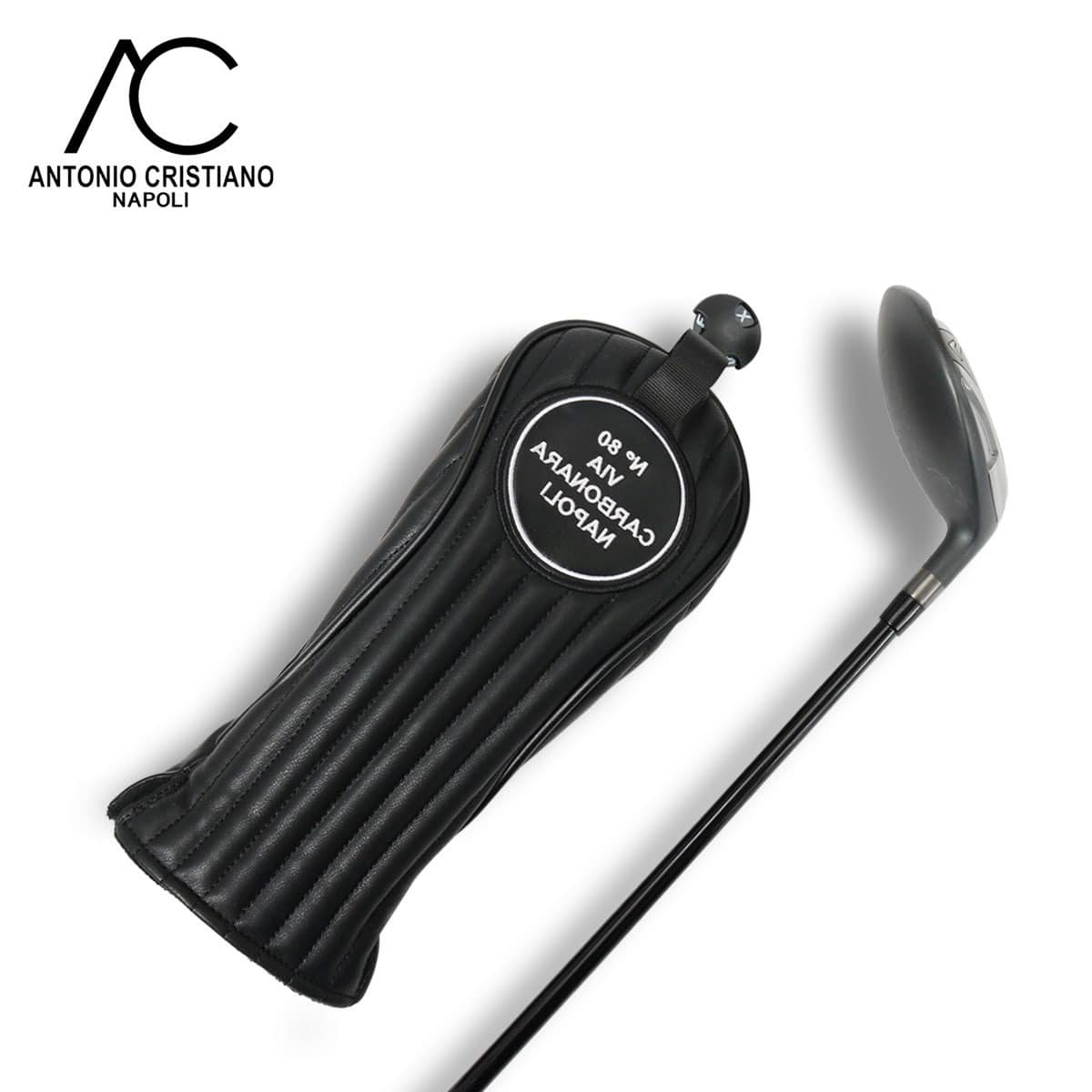 ANTONIO CRISTIANO アントニオクリスティアーノ ゴルフ ヘッドカバー フェアウェイウッドカバー 530200 BLACK