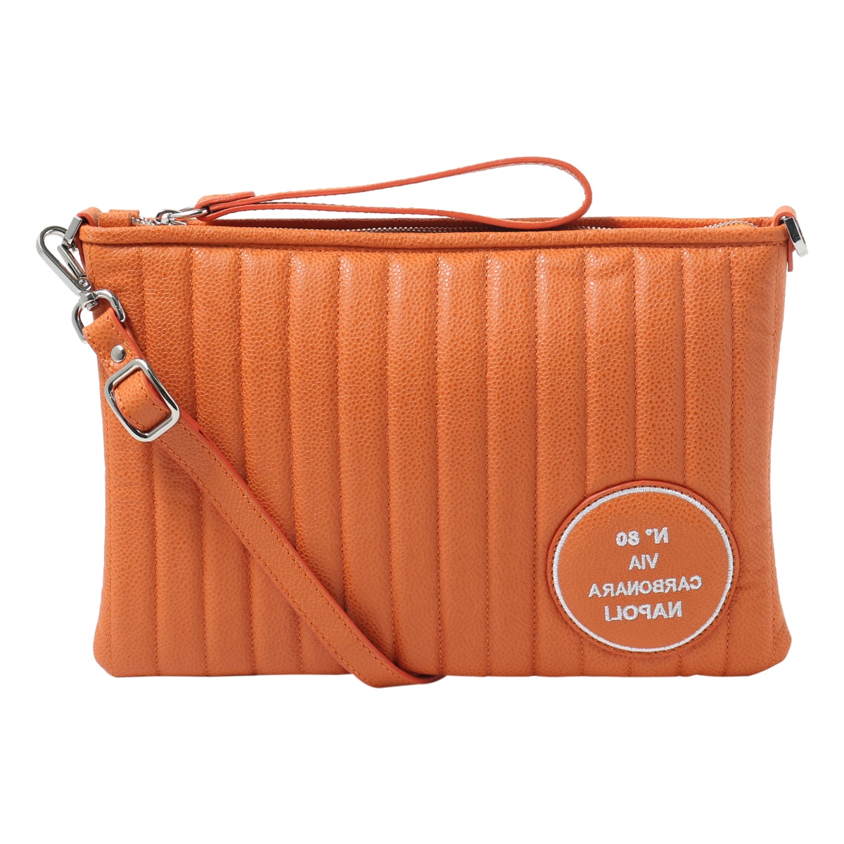 ANTONIO CRISTIANO アントニオ クリスティアーノ スマートクラッチ クラッチバッグ 2WAY ショルダーバッグ ロレンゾ メンズ AC150952 牛革 本革 レザー イタリア製 キャビアスキン ARANCIO