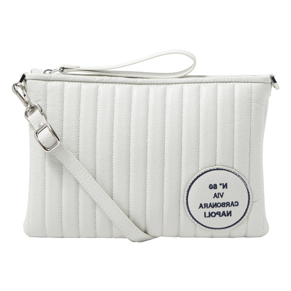 ANTONIO CRISTIANO アントニオ クリスティアーノ スマートクラッチ クラッチバッグ 2WAY ショルダーバッグ ロレンゾ メンズ AC150952 牛革 本革 レザー イタリア製 キャビアスキン GESSO