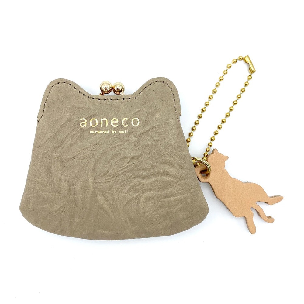 aoneco アオネコ コインケース マイクロがま口ポーチ an020 グレージュ