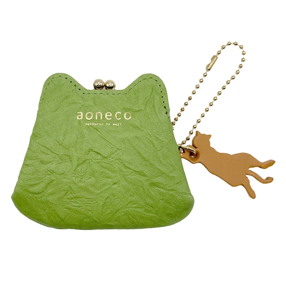 aoneco アオネコ コインケース マイクロがま口ポーチ an020 リーフ