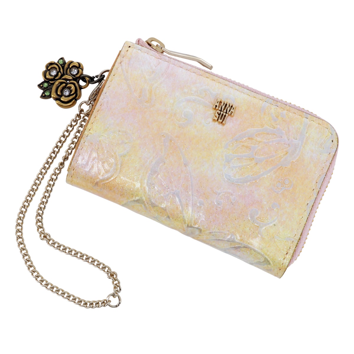 ANNA SUI アナスイ 財布 キーケース 本革 レディース パピヨン 0316895 ピンク