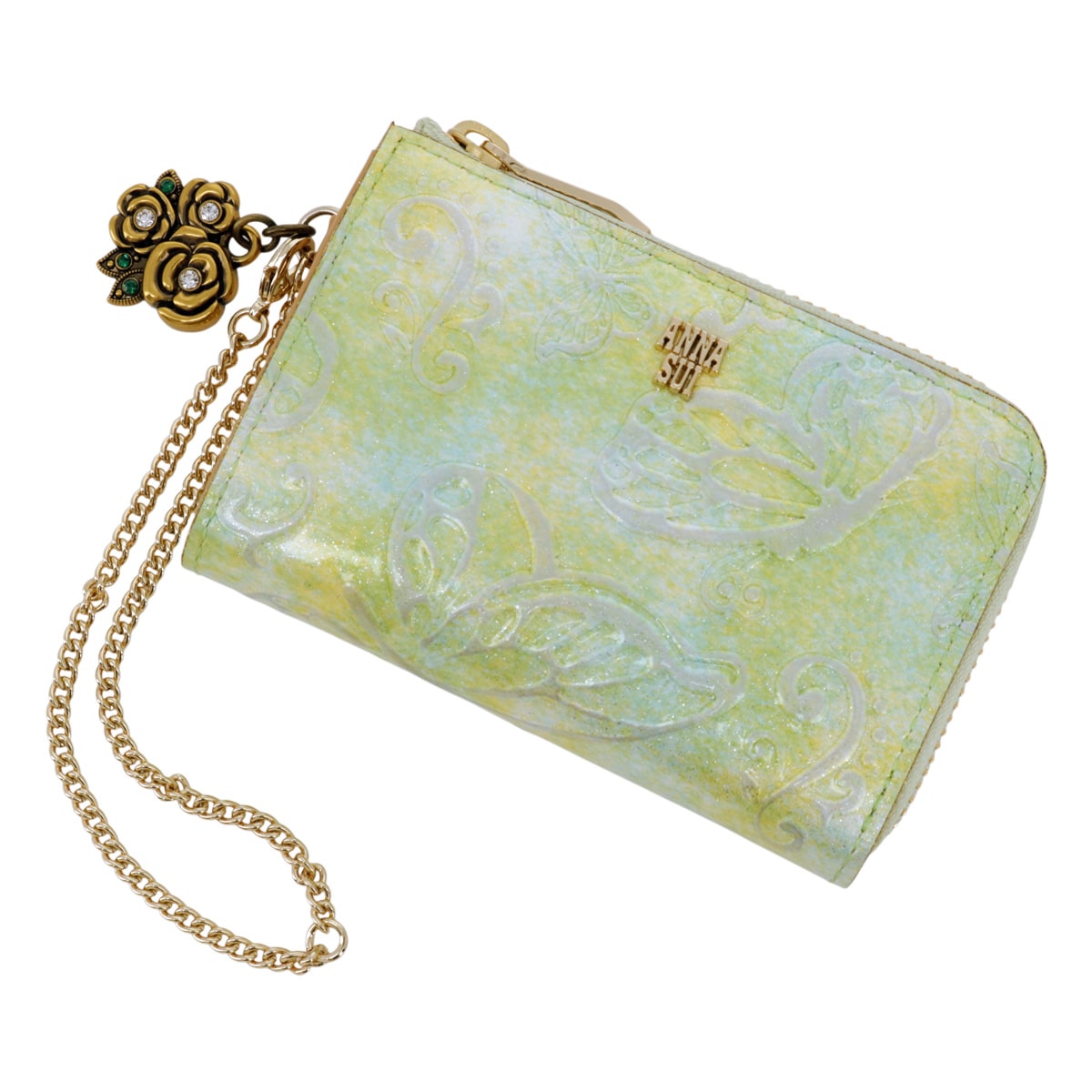 ANNA SUI アナスイ 財布 キーケース 本革 レディース パピヨン 0316895 グリーン
