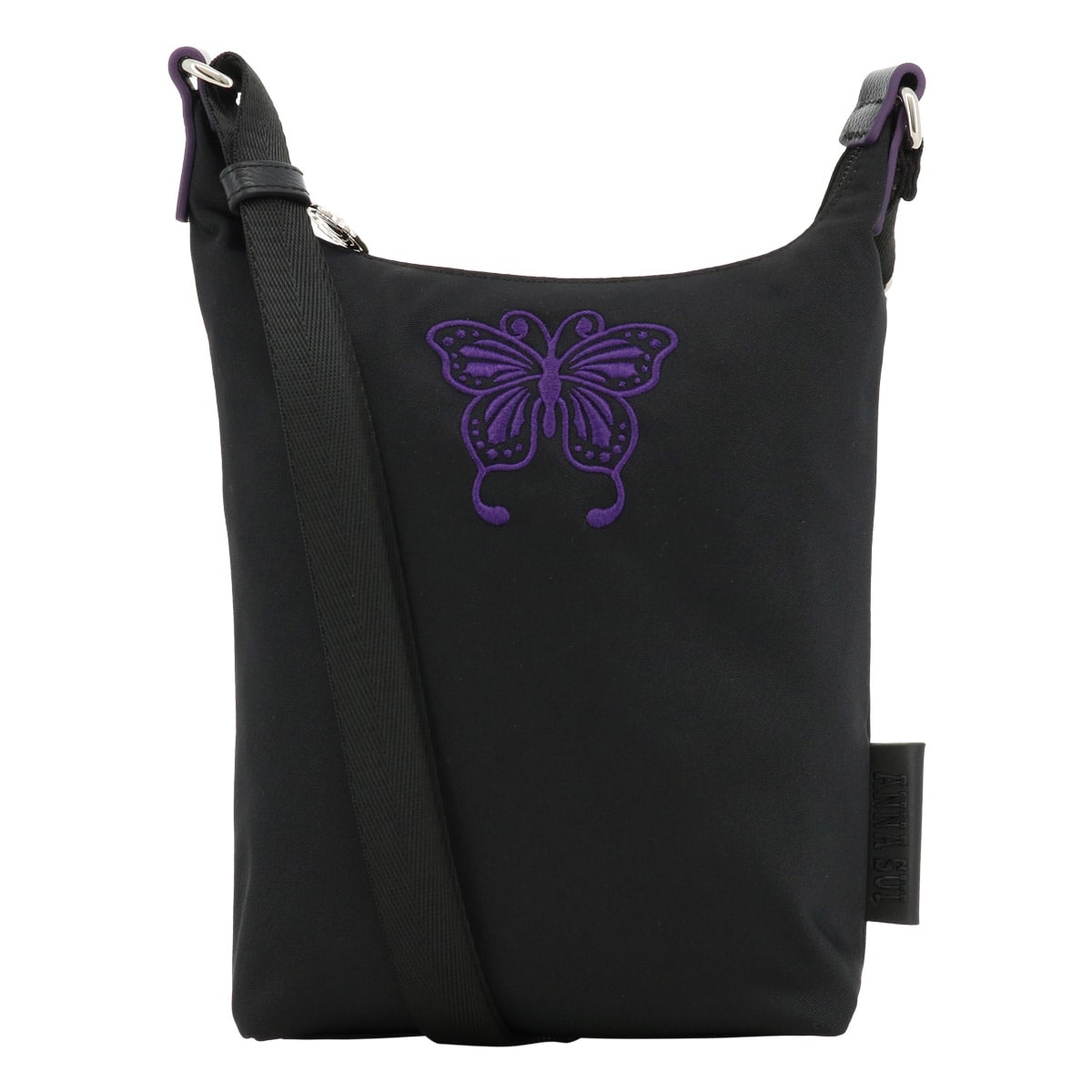 ANNA SUI アナスイ ショルダーバッグ ヴォヤージュ レディース 317213 縦型 ミニショルダー 旅行 トラベル ブラック