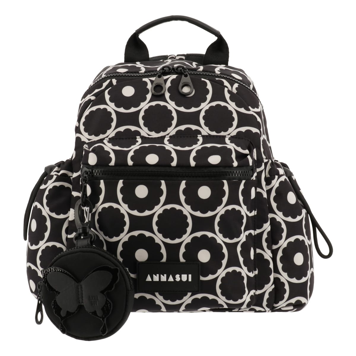 ANNA SUI アナスイ リュック ヴァケーション 317551 軽量 総柄 旅行 プリント 花 星 ブラック