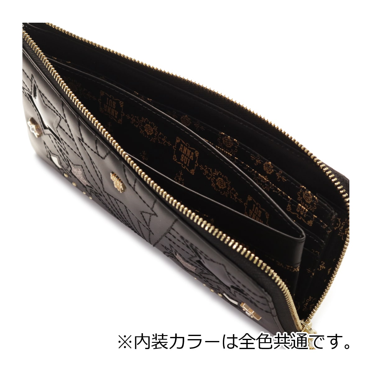 ANNA SUI アナスイ 長財布 L字ファスナー レディース 本革 ルシィ