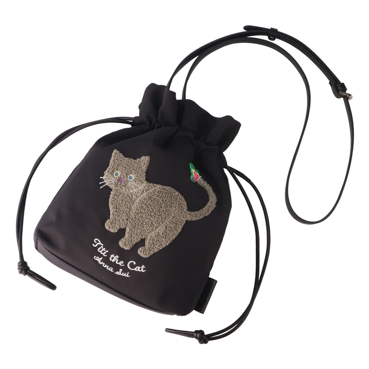 ANNA SUI アナスイ ショルダーバッグ 巾着 デイリーTITI 318012 グレー