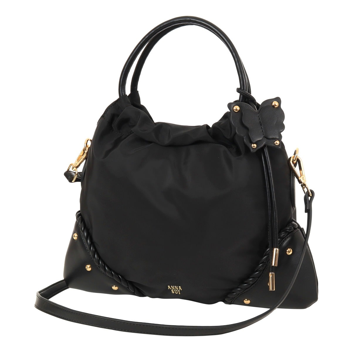 ANNA SUI アナスイ ハンドバッグ 318042 バタフライツイスト ブラック