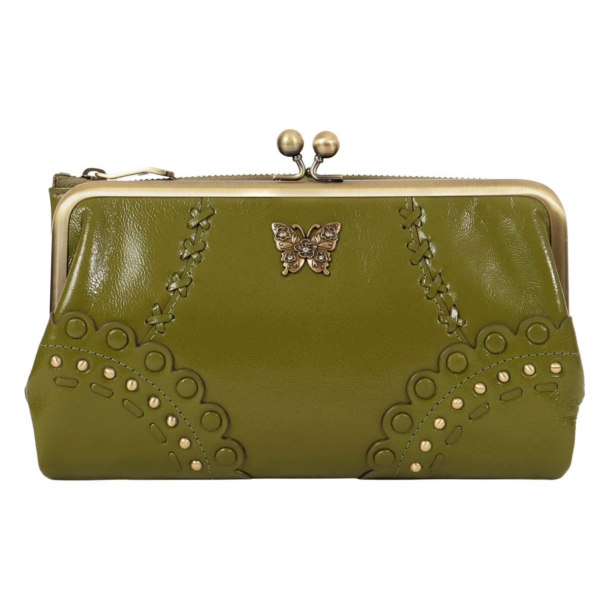 ANNA SUI アナスイ 二つ折り財布  318100 マチルダ カーキ