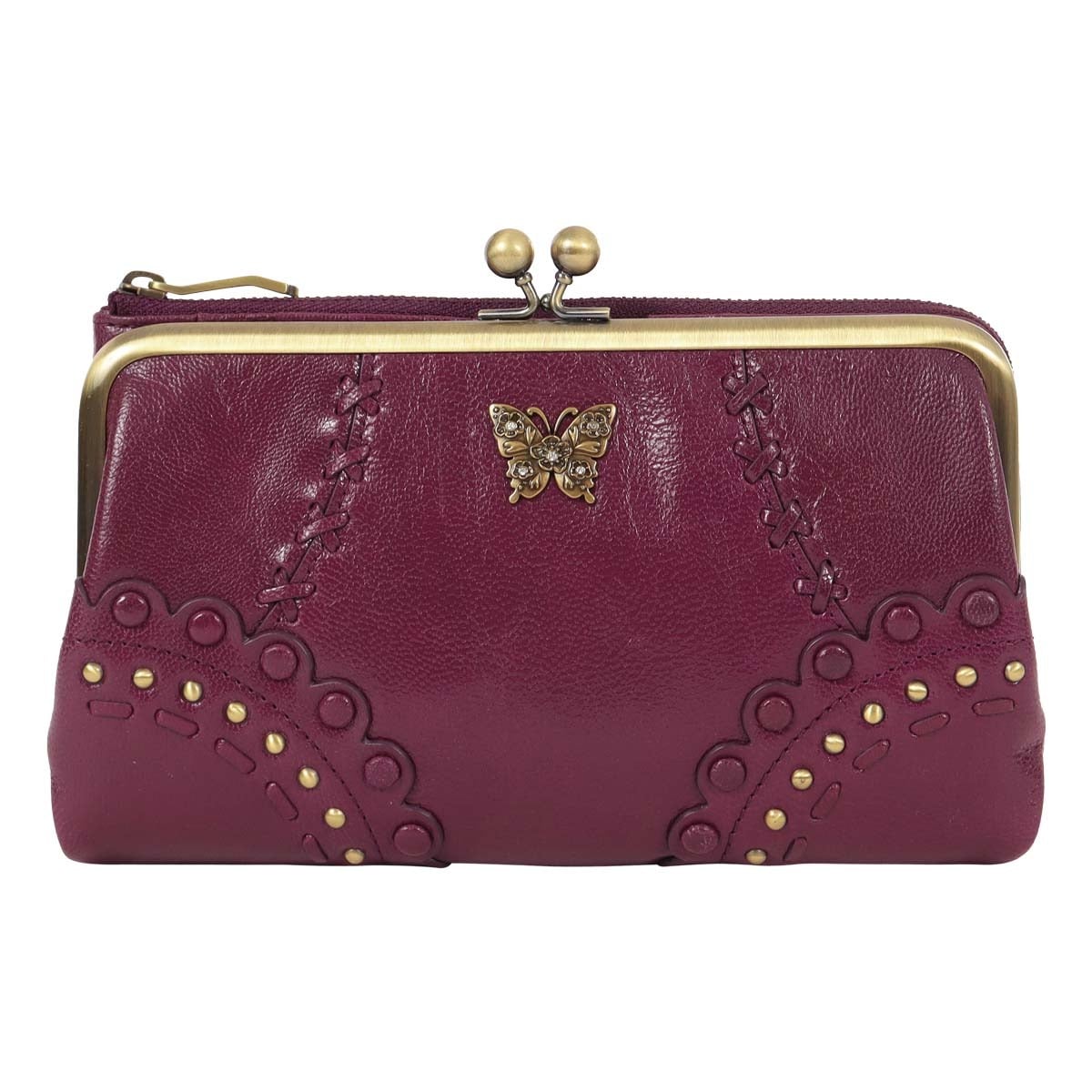 ANNA SUI アナスイ 二つ折り財布  318100 マチルダ ワイン