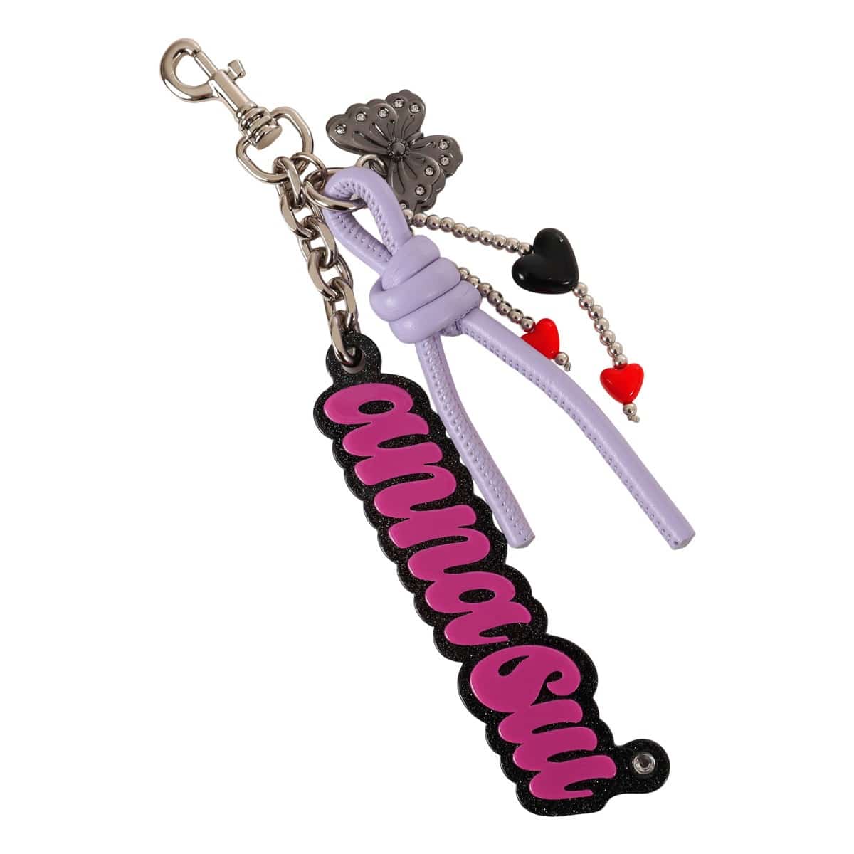 ANNA SUI アナスイ バッグチャーム ロゴ 318163 ロッキンチャーム パープル