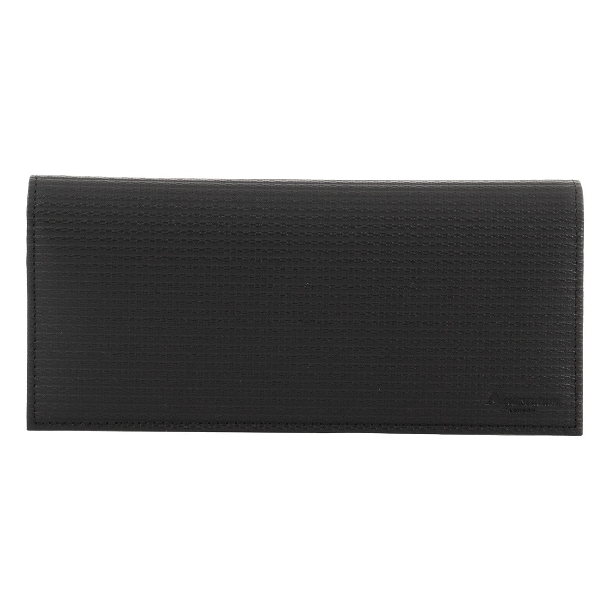 Aquascutum アクアスキュータム 長財布 本革 薄造り メンズ 日本製 aqw-00411 ブリクストン 小銭入れ付 クロ