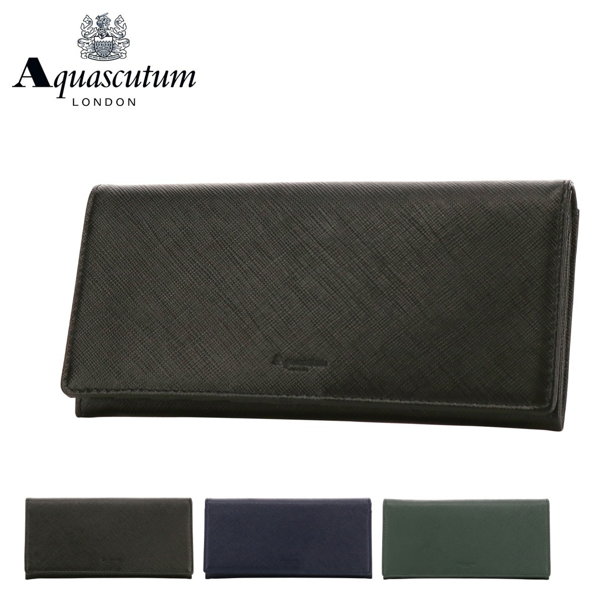 Aquascutum アクアスキュータム 長財布 カムデン 7120123 ブラック