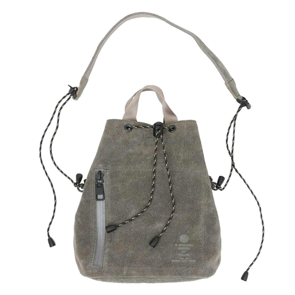 AS2OV アッソブ ショルダーバッグ ショルダーポーチ ウォータープルーフ メンズ レディース 日本製 091754 WATER PROOF SUEDE 巾着 防水加工 GRAY