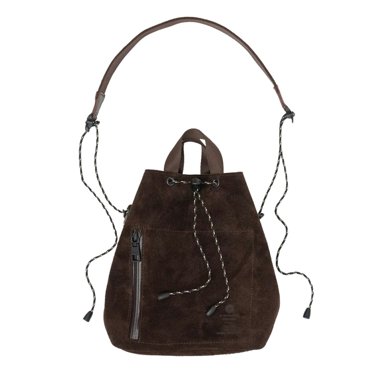 AS2OV アッソブ ショルダーバッグ ショルダーポーチ ウォータープルーフ メンズ レディース 日本製 091754 WATER PROOF SUEDE 巾着 防水加工 CHOCO