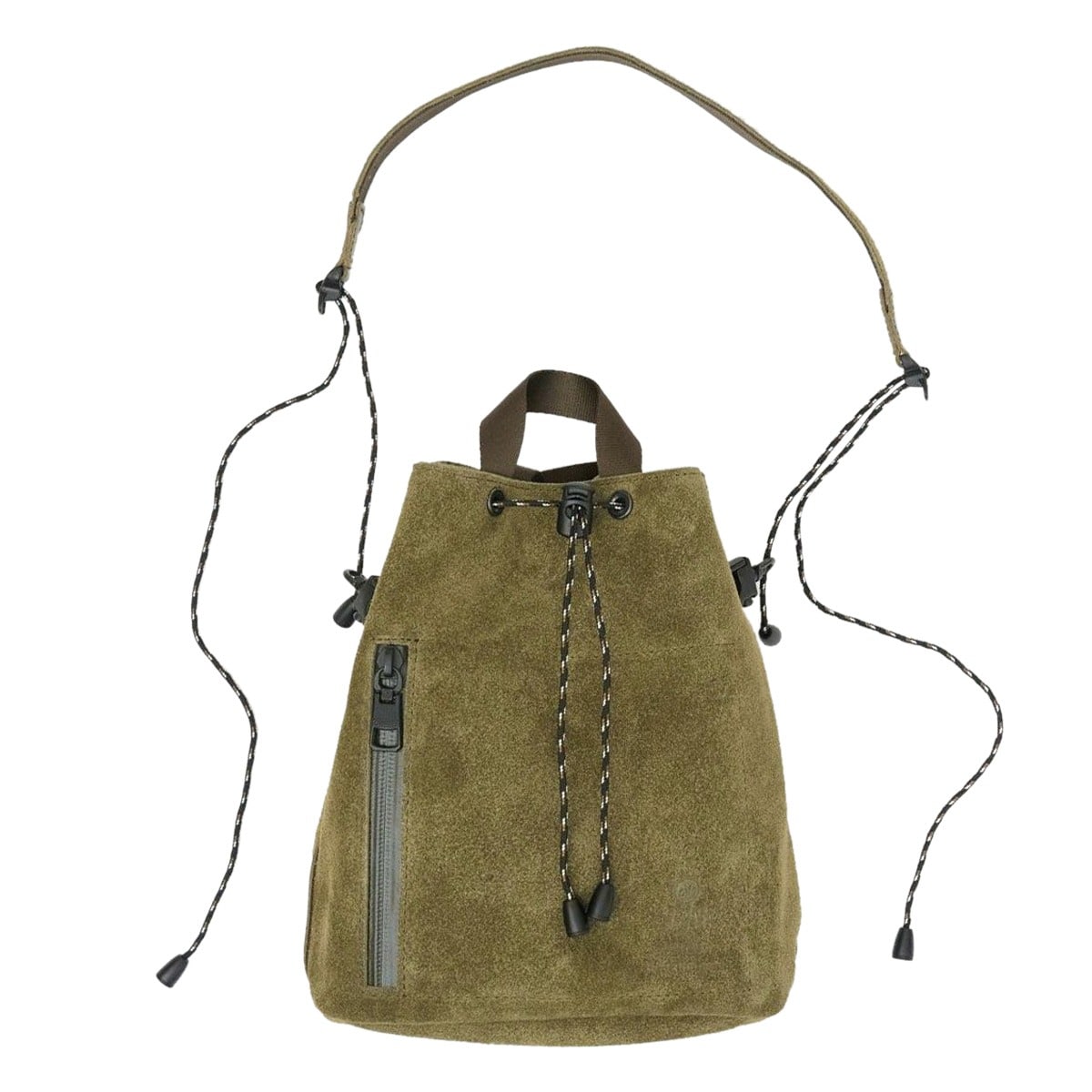 AS2OV アッソブ ショルダーバッグ ショルダーポーチ ウォータープルーフ メンズ レディース 日本製 091754 WATER PROOF SUEDE 巾着 防水加工 KHAKI