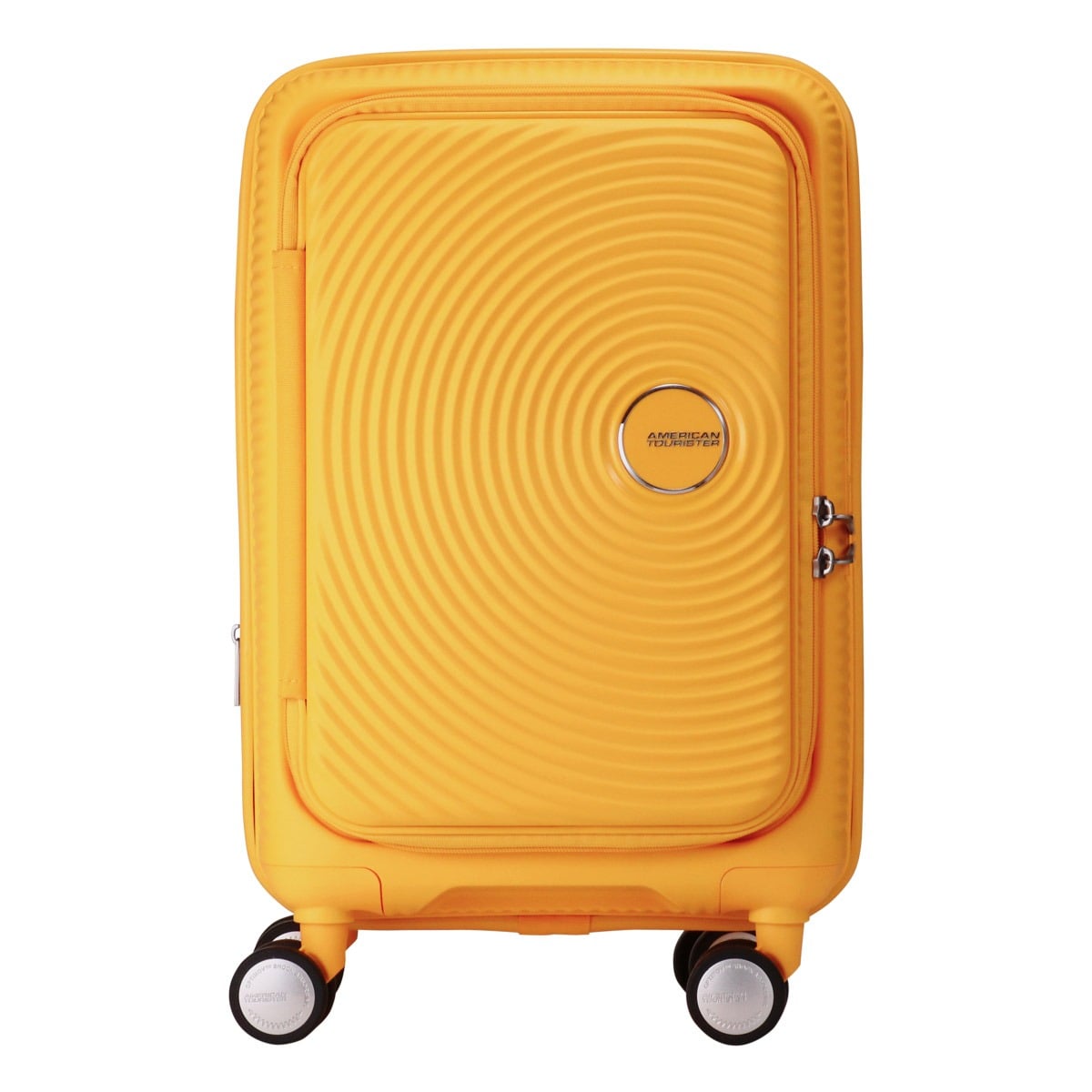 American Tourister アメリカンツーリスター スーツケース キャリーバッグ 機内持ち込み TSAロック 33L 2.8kg キュリオ スピナー55 EXP CURIO エキスパンダブル ブックオープニング ゴールデンイエロー