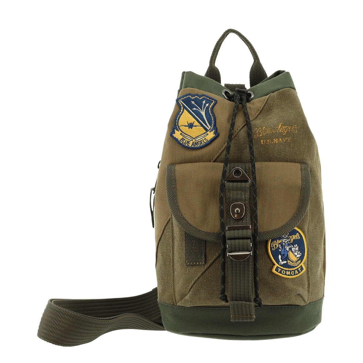 AVIREX アヴィレックス ボンサック トップガン2 限定モデル メンズ AVX3529K EAGLE SERIES TOP GUN2 2WAY ショルダーバッグ 撥水 カーキ