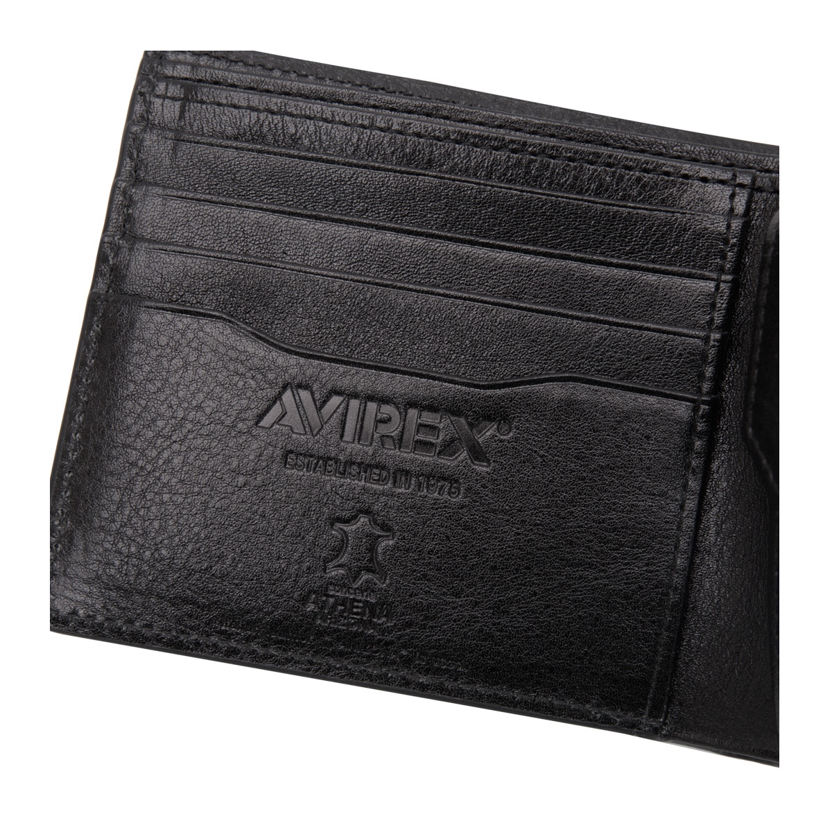 二つ折り財布 AVIREX AX9100 アヴィレックス レザー 本革 牛革COLORクロチョコ