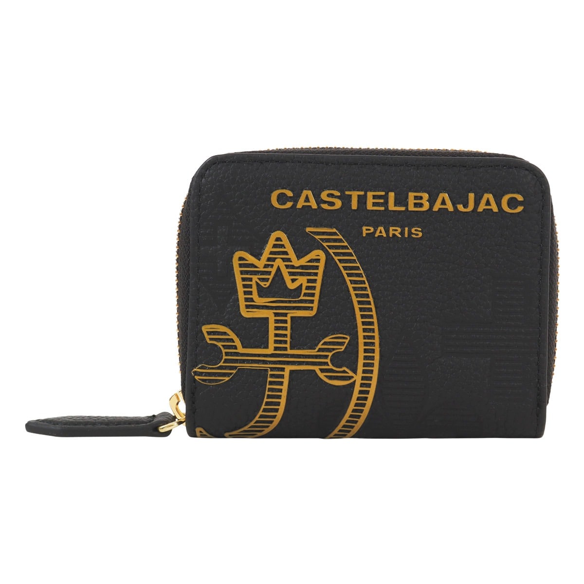 CASTELBAJAC カステルバジャック コインケース メンズ 小銭入れ ミニウォレット コンパクト BOX型 カヌレ 035622 レザー 本革 牛革 カジュアル ブラック