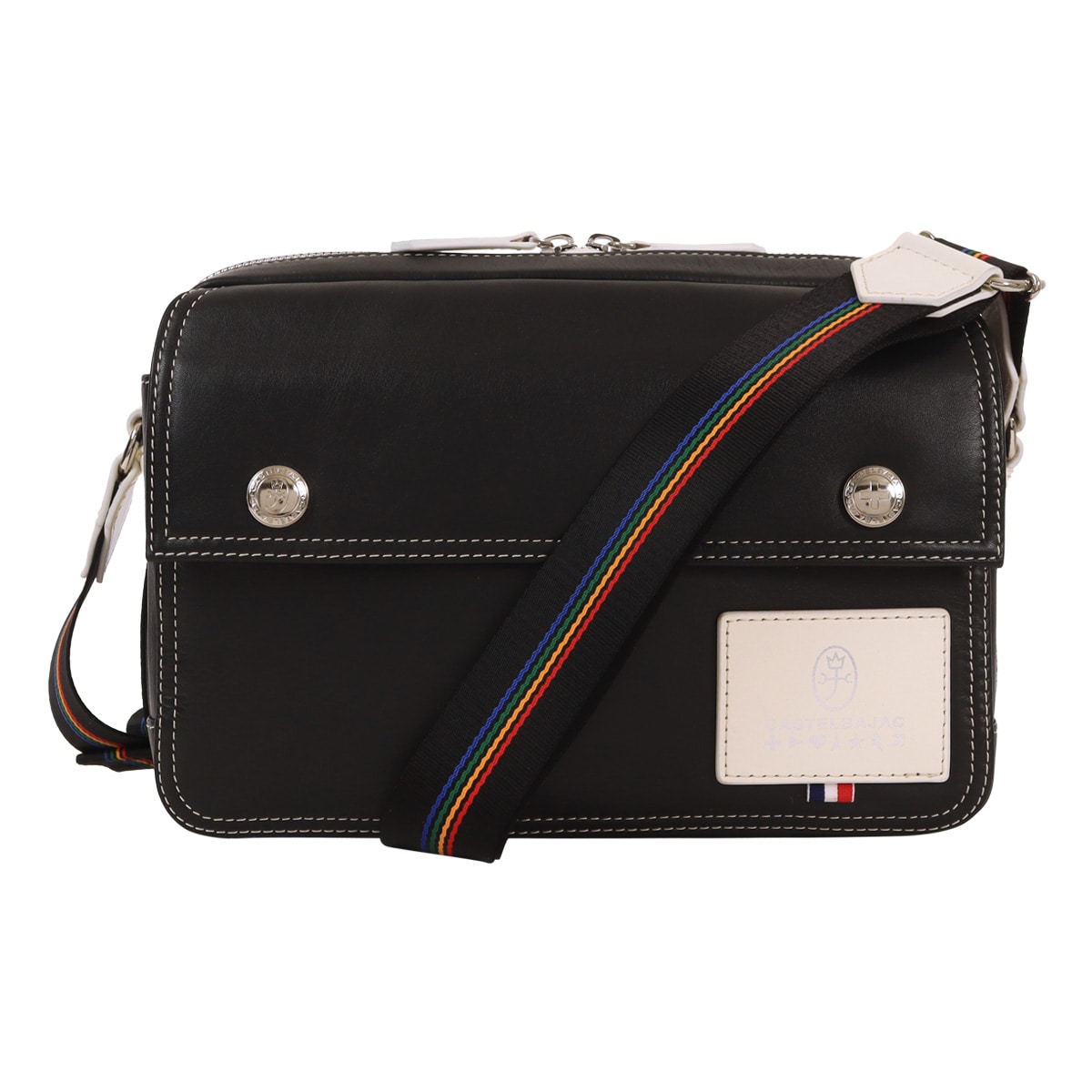 CASTELBAJAC カステルバジャック ショルダーバッグ バッグ 鞄 横型 お出掛け 旅行 メンズ 051122 キャスト カジュアル 牛革 本革 レザー ブラック