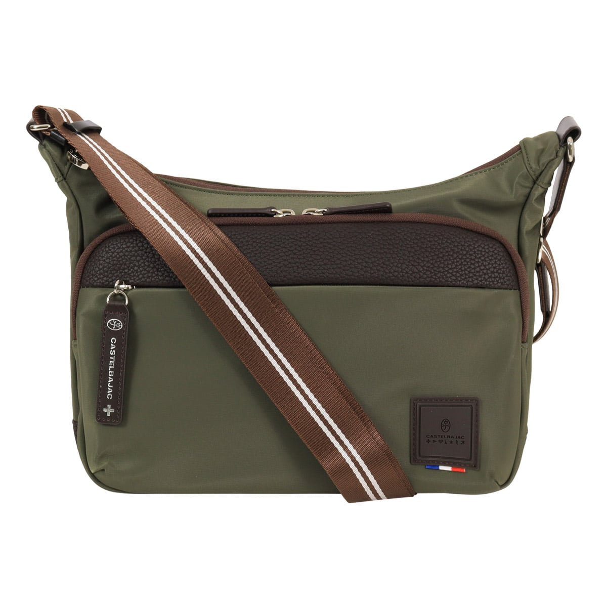 CASTELBAJAC カステルバジャック ショルダーバッグ カジュアル 横型 収納 シンプル メンズ 055162 コロIV  カーキ