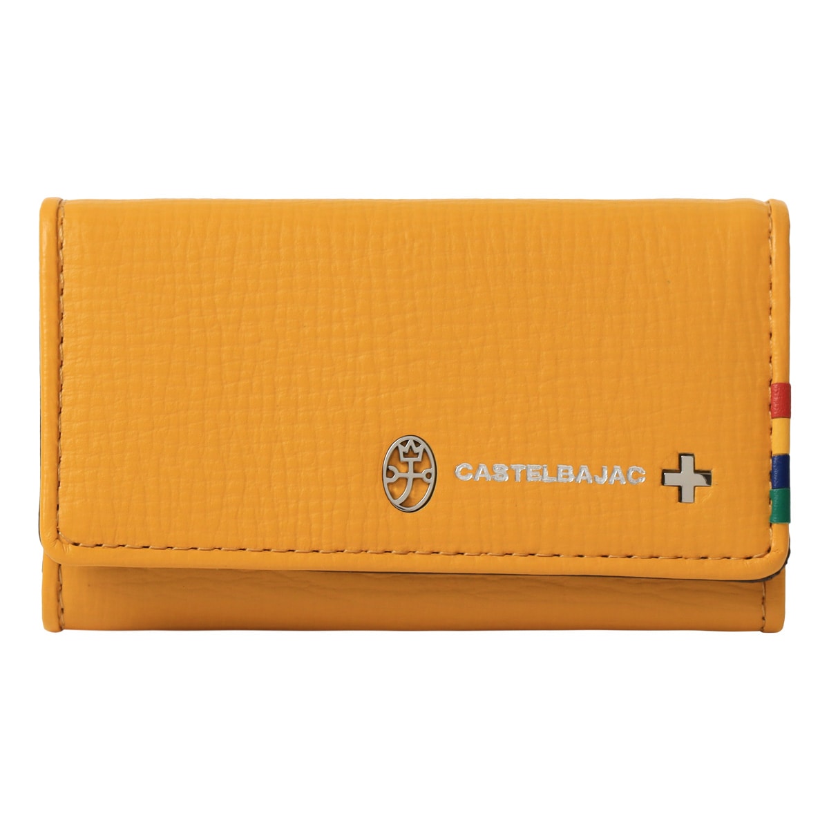 CASTELBAJAC カステルバジャック キーケース 牛革 本革 レザー 5連 メンズ 057613 プレス カジュアル イエロー
