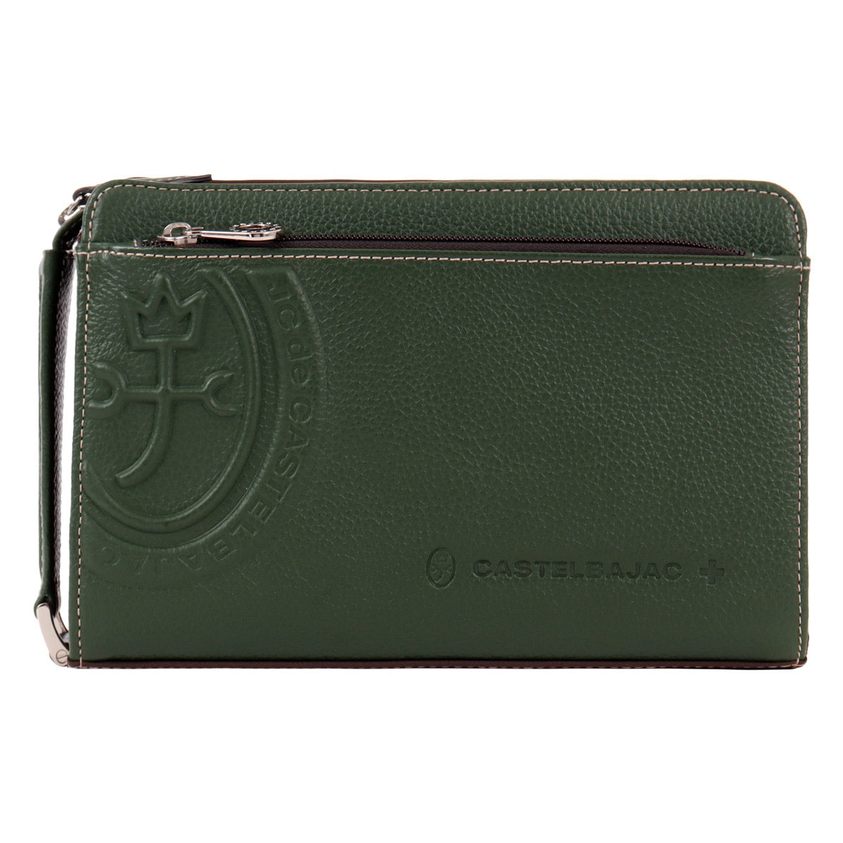 CASTELBAJAC カステルバジャック セカンドバッグ メンズ ハンドル付き レザー 064231 マーチ クラッチバッグ ポーチ 本革 牛革 フォーマル 冠婚葬祭 グリーン