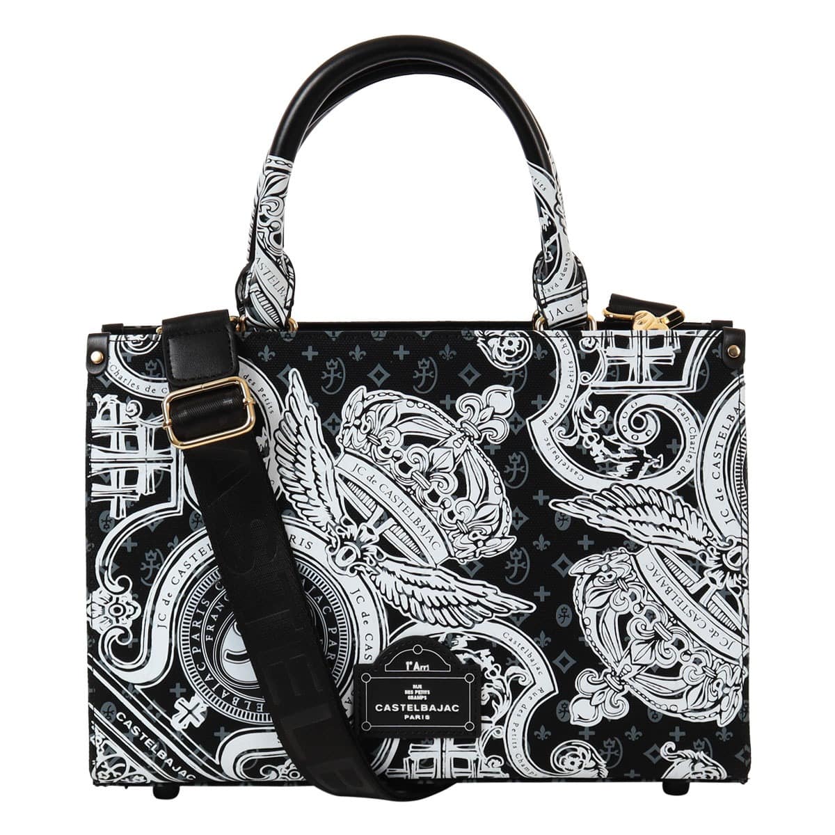 CASTELBAJAC カステルバジャック トートバッグ ショルダーバッグ メンズ ハンドバッグ ドライブ 2way ヴェルサ 067522 ロゴ カジュアル お出掛け 旅行 トラベル ブラック