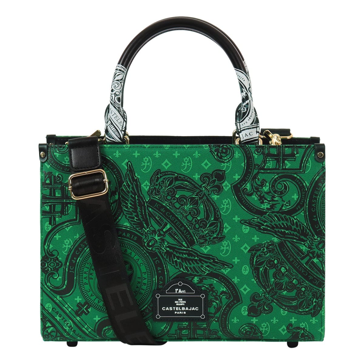 CASTELBAJAC カステルバジャック トートバッグ ショルダーバッグ メンズ ハンドバッグ ドライブ 2way ヴェルサ 067522 ロゴ カジュアル お出掛け 旅行 トラベル グリーン